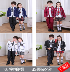 新款儿童演出服中小学生大合唱服朗诵校服秋冬长袖英伦校服男女童