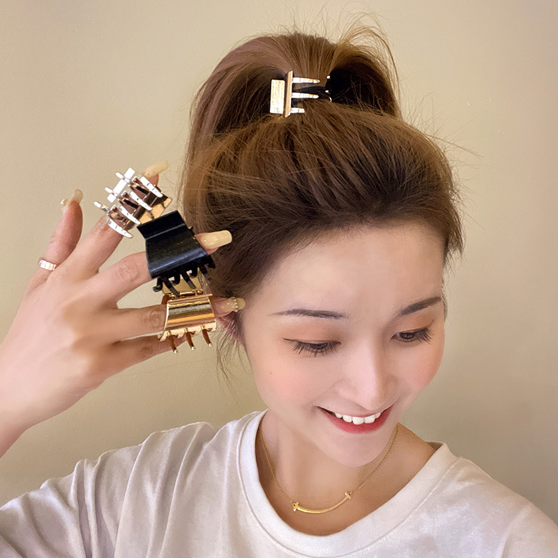 高马尾固定神器防下垂发夹女高级感夹子小抓夹盘发鲨鱼夹头饰新款