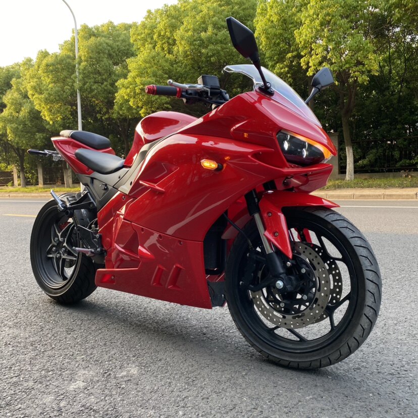 杜卡迪款蛟龙电动摩托跑车成人72v高速趴赛大功率型机车油改电摩