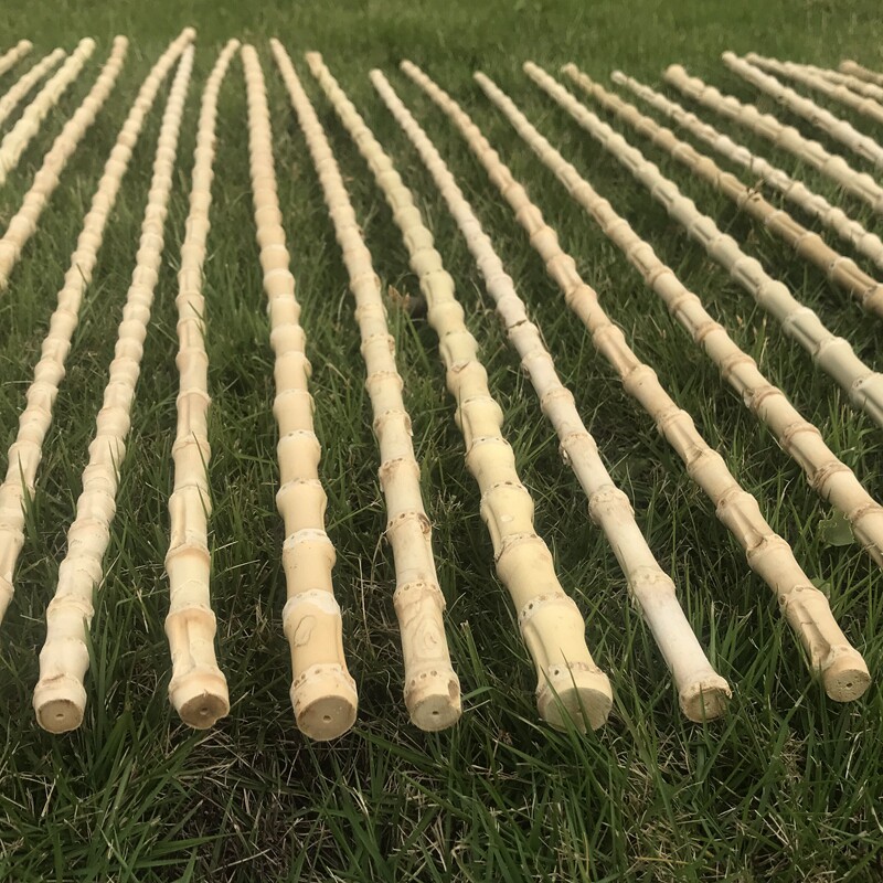 天然紫竹拐杖老人手杖把玩 登山棍茶道竹材竹鞭满钉竹根送防滑垫