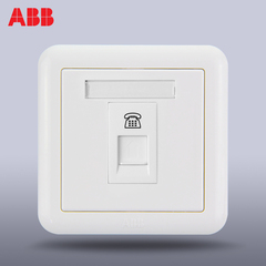 ABB开关插座面板ABB开关ABB插座德静 一位/电话插座AJ321