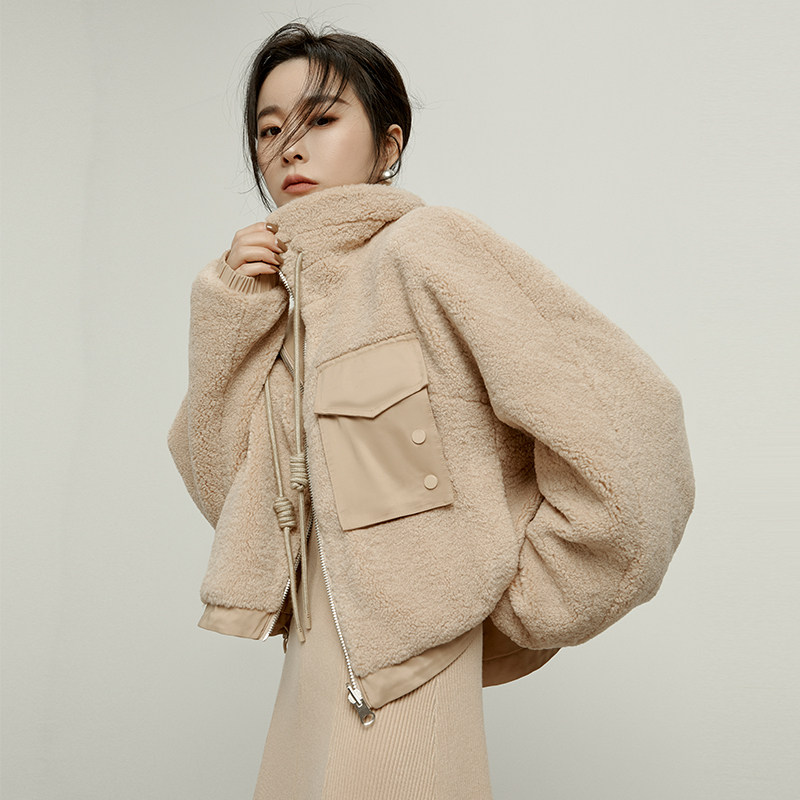 nanastore双面摇粒绒外套女冬2020年新款秋冬情侣羊羔毛加厚宽松