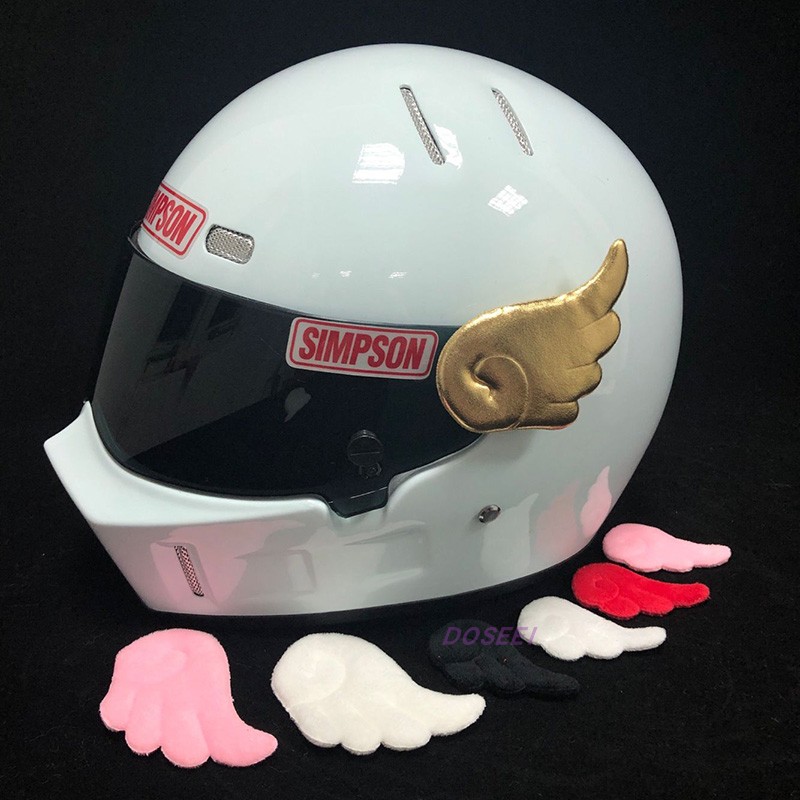 DOSEEI天使翅膀头盔装饰改装摩托车电动车骑士机车滑雪盔饰品女