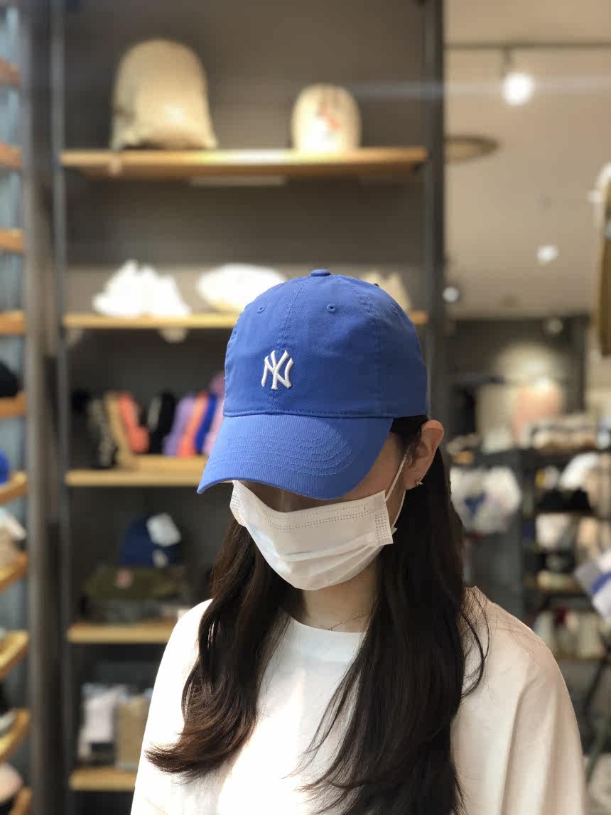 韩国代购直邮mlb帽子男女款基础款棒球帽大标硬顶ny鸭舌帽潮流la