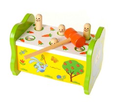幼得乐儿童益智打地鼠大号玩具亲子游戏 宝宝木制敲击玩具1-2-3岁