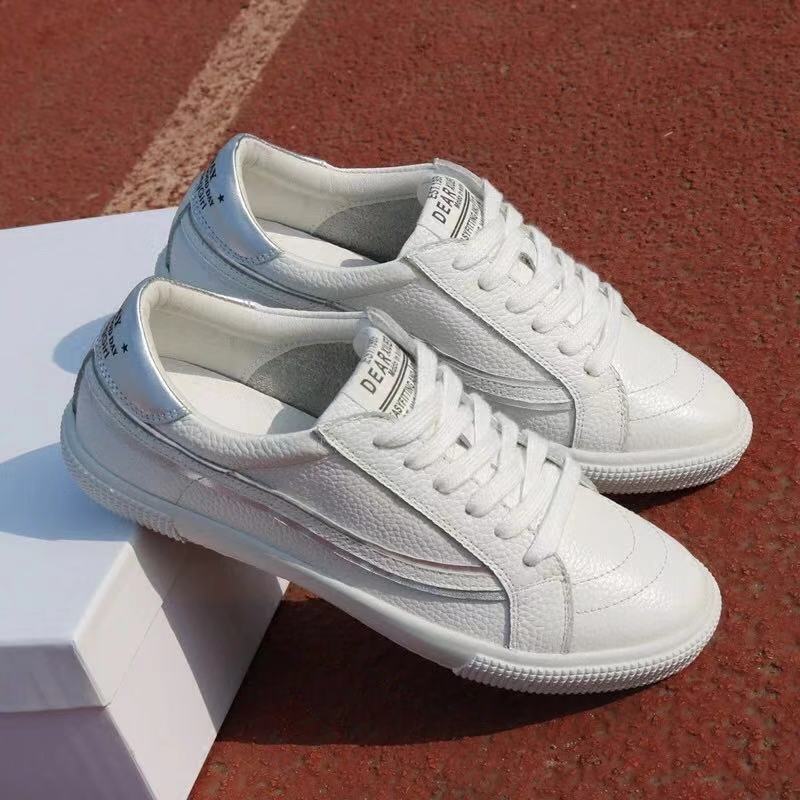 cowhide White shoes 2019 new pattern Spring genuine leather Korean Edition Flat bottom Casual shoes pregnant woman Nurse student skate shoesin the Women's Shoes, Low shoes category - from Buy2taobao.com to provide professional Taobao agent buy service