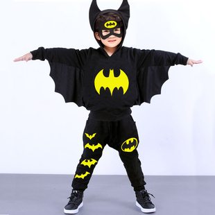 万圣节服装男孩蝙蝠侠cos衣服迪士尼装扮圣诞节幼儿园cosplay走秀