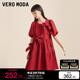 v区绫致Vero Moda连衣裙2024春夏甜美可爱公主风泡泡袖蝴蝶结