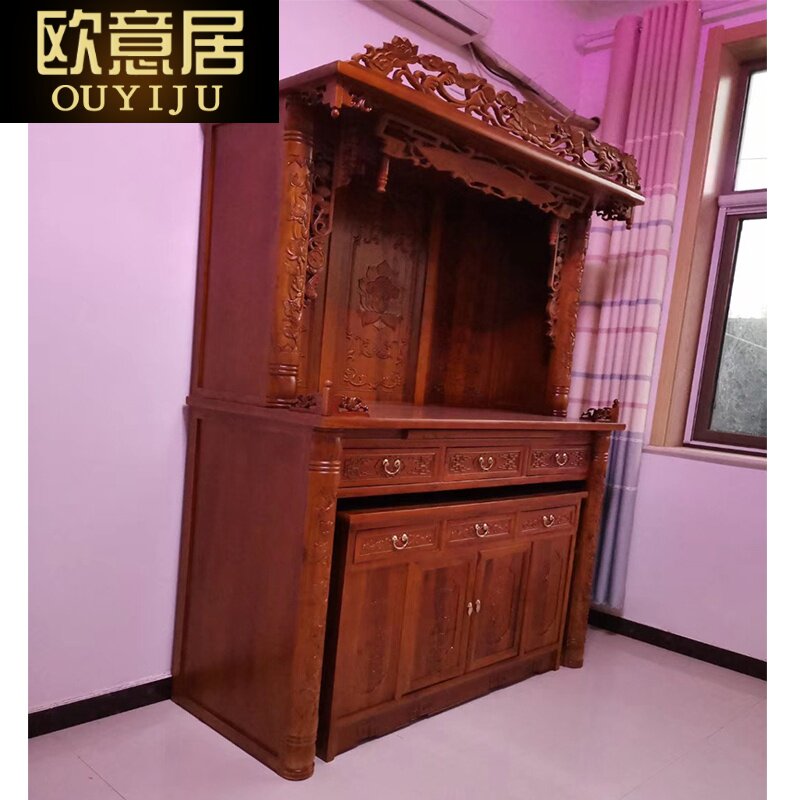 佛龛佛柜供台佛堂家用中式实木观音财神柜神佛柜神台供桌佛龛立