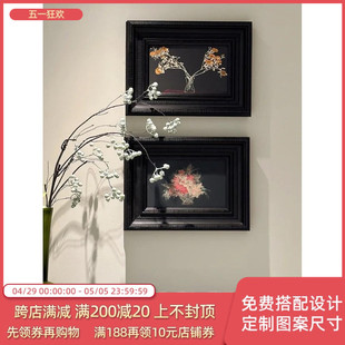 轻法式中古风装饰画玄关客厅高级感挂画复古小众花卉抽象餐厅壁画