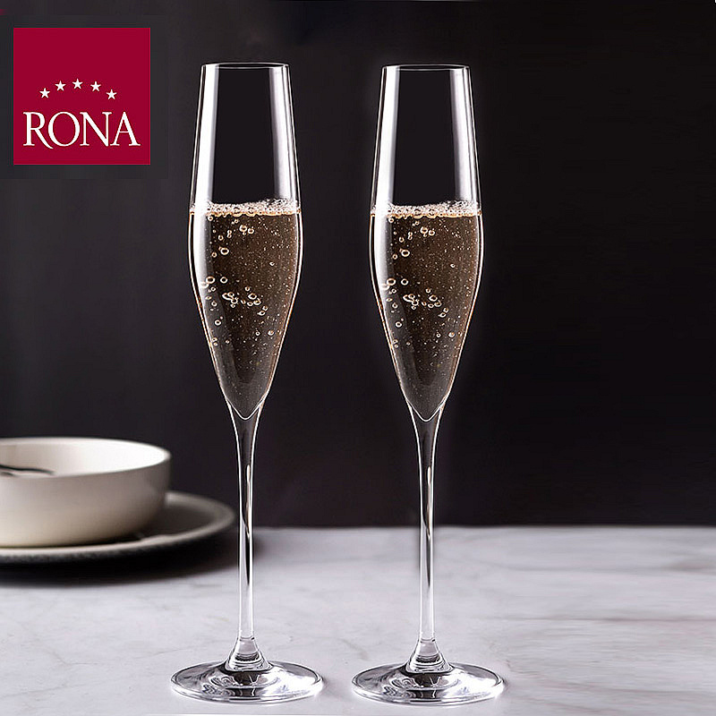 捷克进口RONA水晶玻璃香槟杯 高