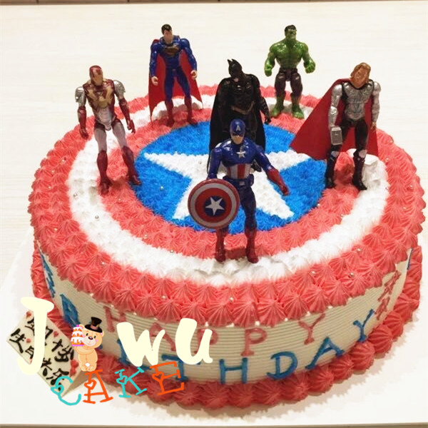 上海生日蛋糕复仇者联盟儿童周岁钢铁侠雷神美国队长蝙蝠侠雷神