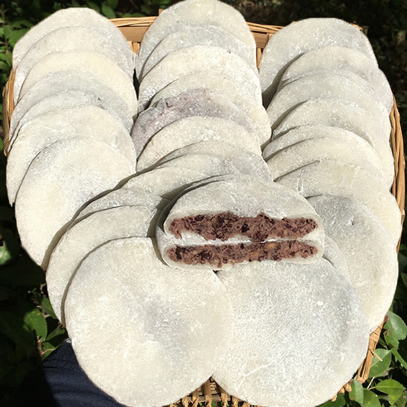 热销糍粑湖北咸味_绿豆甜味咸味豆沙馅糍粑纯糯米手工贵州特产小吃