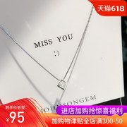 JG几何项链925银简约气质小众锁骨链潮森系网红百搭生日礼物个性