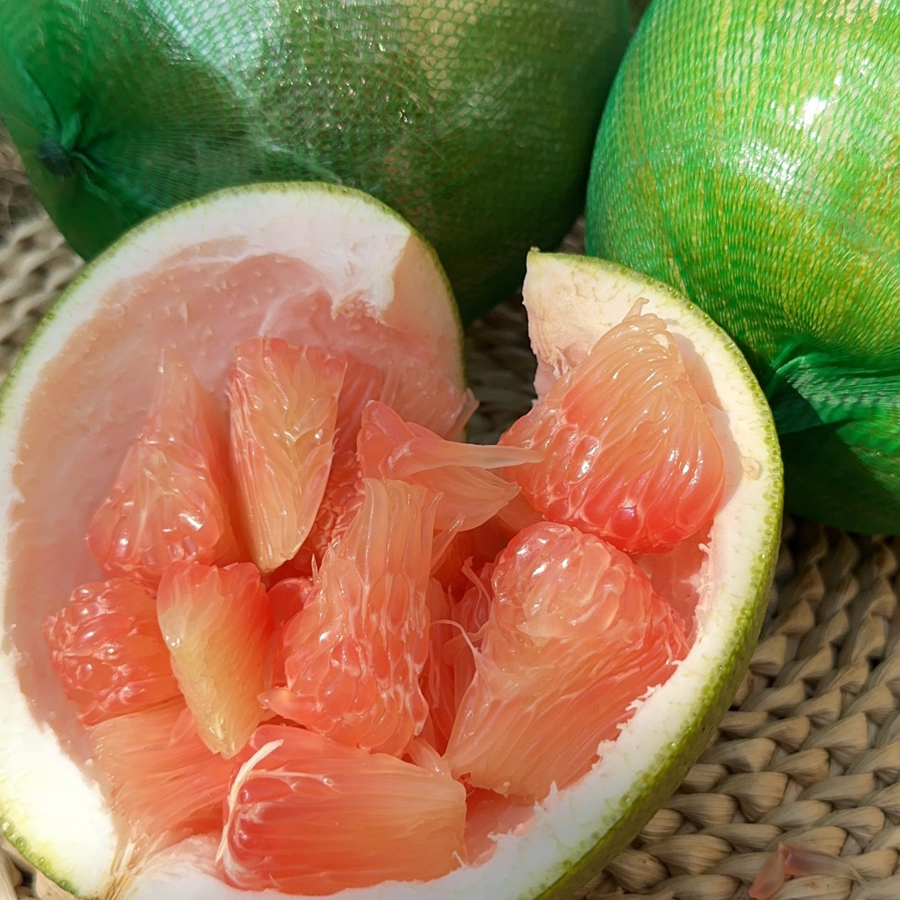 泰国青皮红心柚子4个大果红肉青柚当季孕妇水果红肉金柚蜜柚包邮