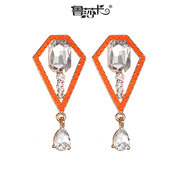 Rusa original irregular gem jewelry Flash card drills diamond long earrings of colored Pearl shining zircon women 2