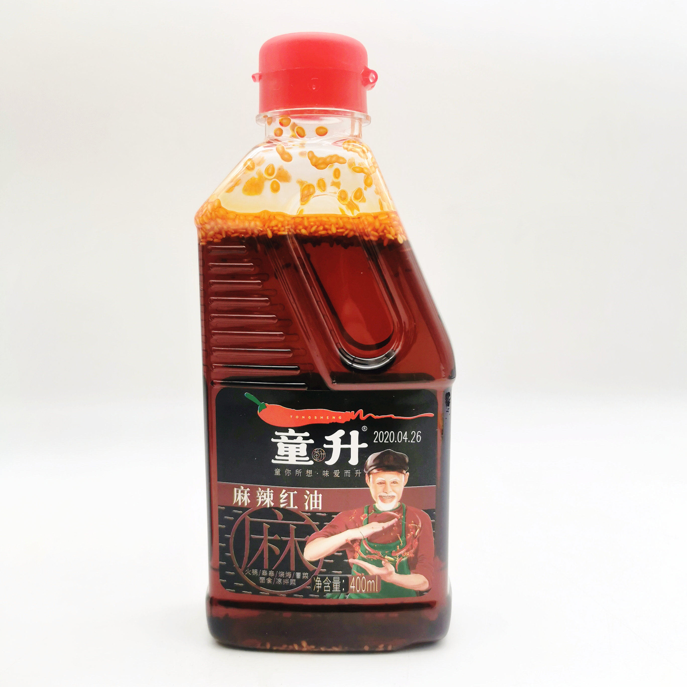 四川特产童升麻辣红油400ml家用无渣凉拌菜红油调料油泼辣子