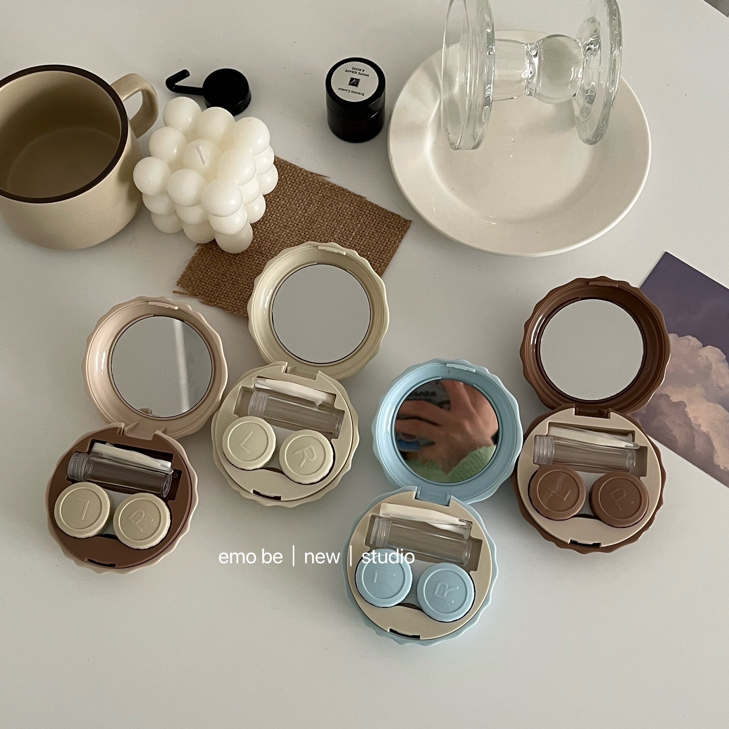 " i love you 3000" 超甜马卡龙ins风隐形眼镜收纳盒美瞳盒子～优惠券