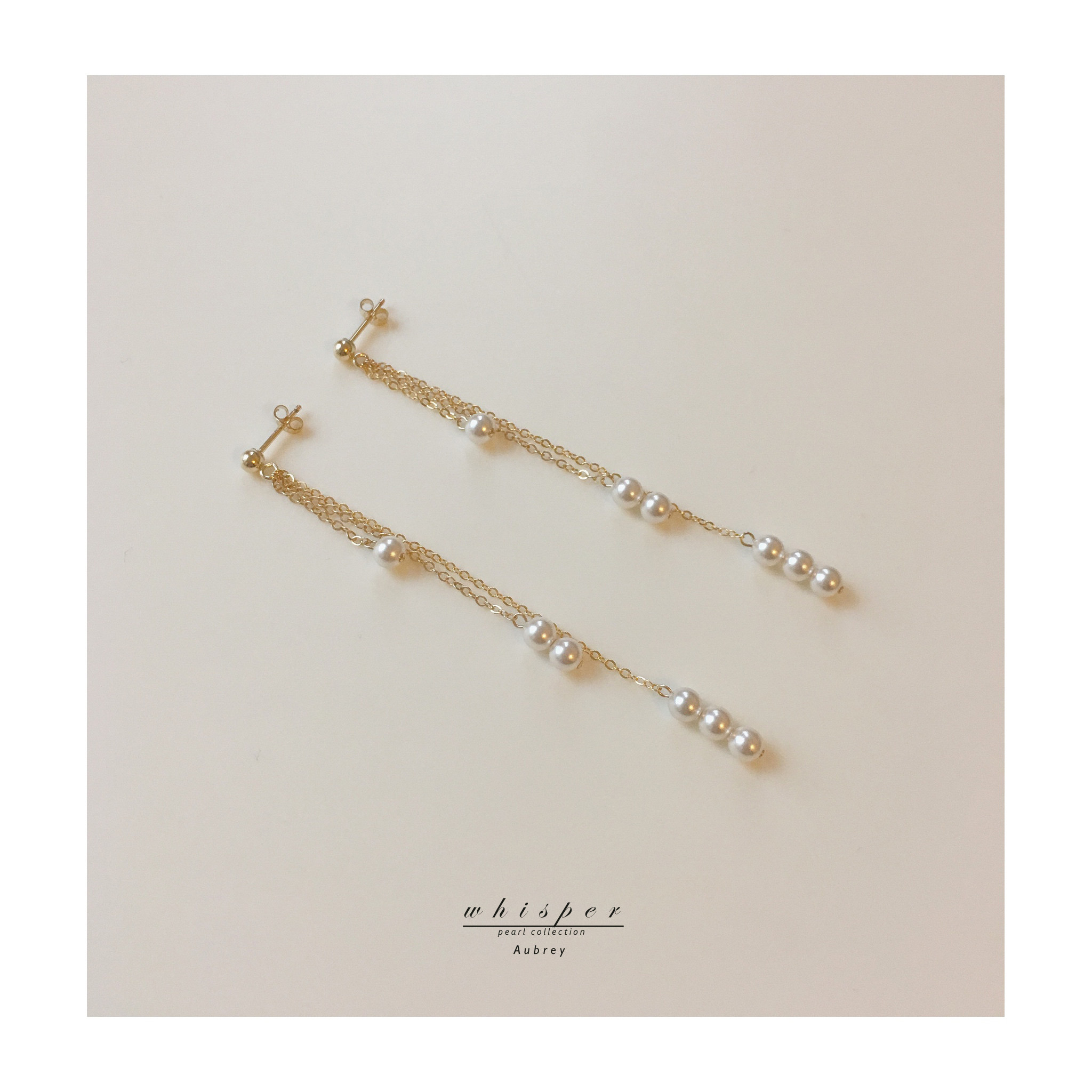 925sterlingsilverdoublepearlpearlearrings双珠珍珠耳钉