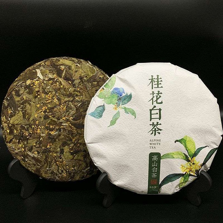 桂花白茶福鼎老白茶荒野老树早春牡丹茶饼高山白茶饼350克  包邮