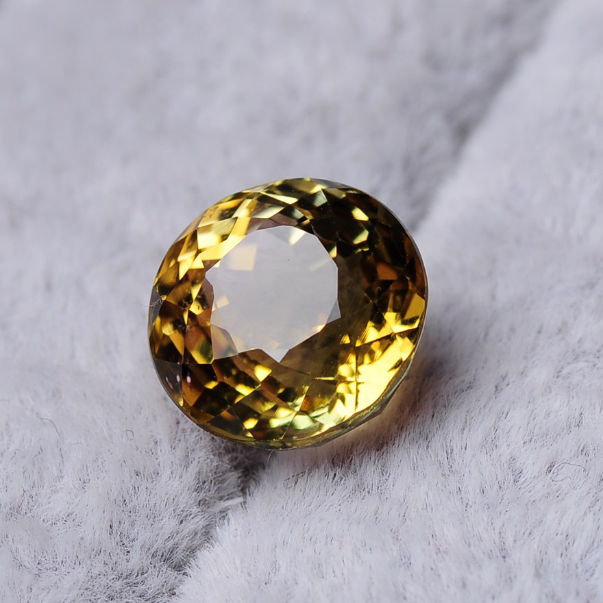 4.3克拉 极品金丝雀 黄碧玺裸石 可镶嵌戒面或吊坠