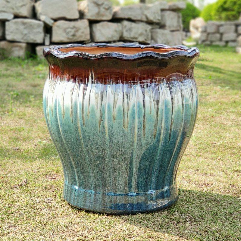 欧式种树花盆陶瓷大号特大口径40c