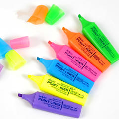 6色一套包邮 MG-2150晨光彩色荧光笔学生课本重点标记笔可加墨水