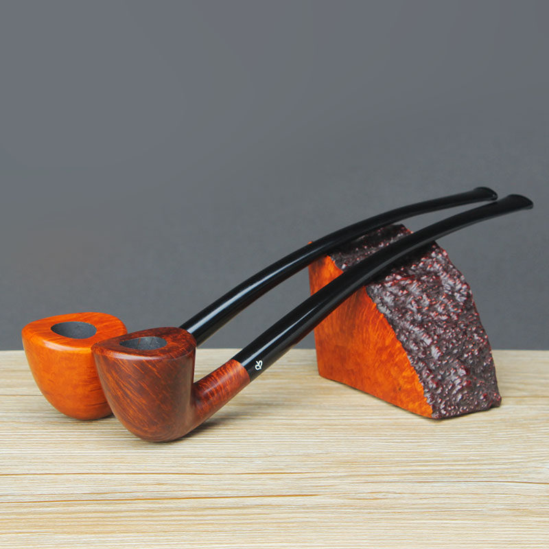 鲜蜂石楠木阅读斗 大师全手工长柄烟斗自由式石楠烟丝