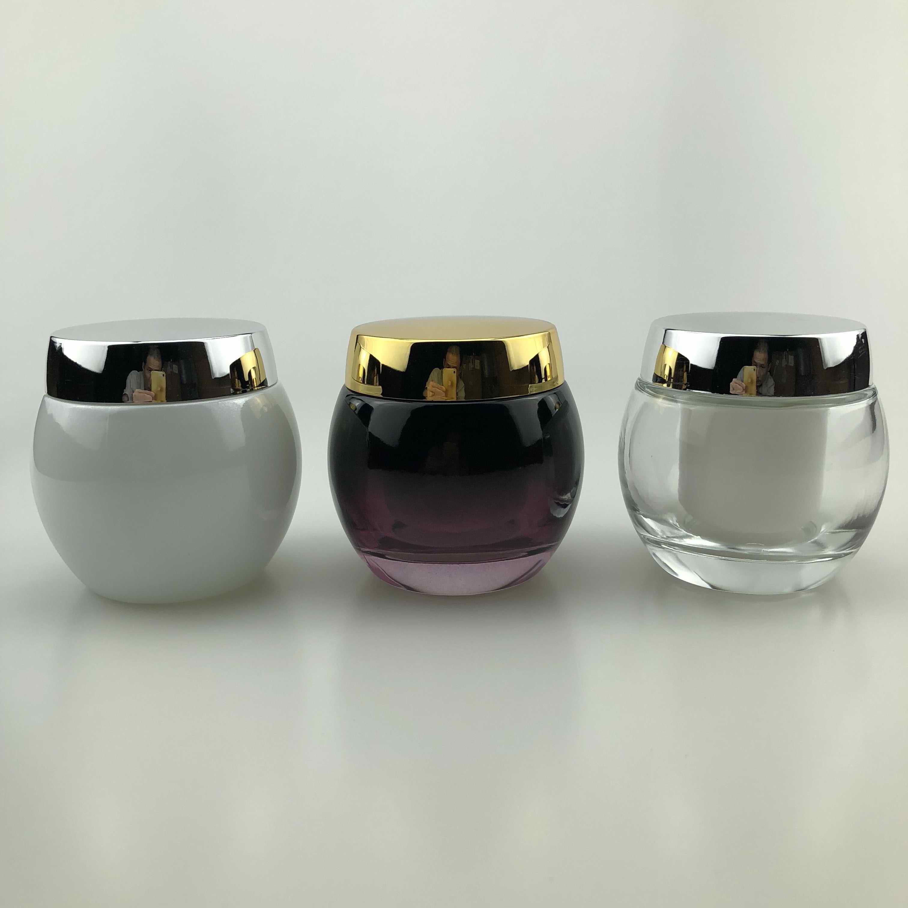 膏霜瓶50g 内胆玻璃瓶 面霜包装瓶 现货包材化妆品分装瓶晚霜瓶子