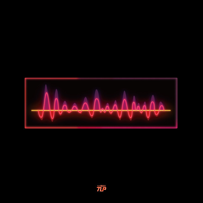 tlp反光车贴 心动爱情心跳心电图曲线霓虹地形线山脉原创彩色贴纸