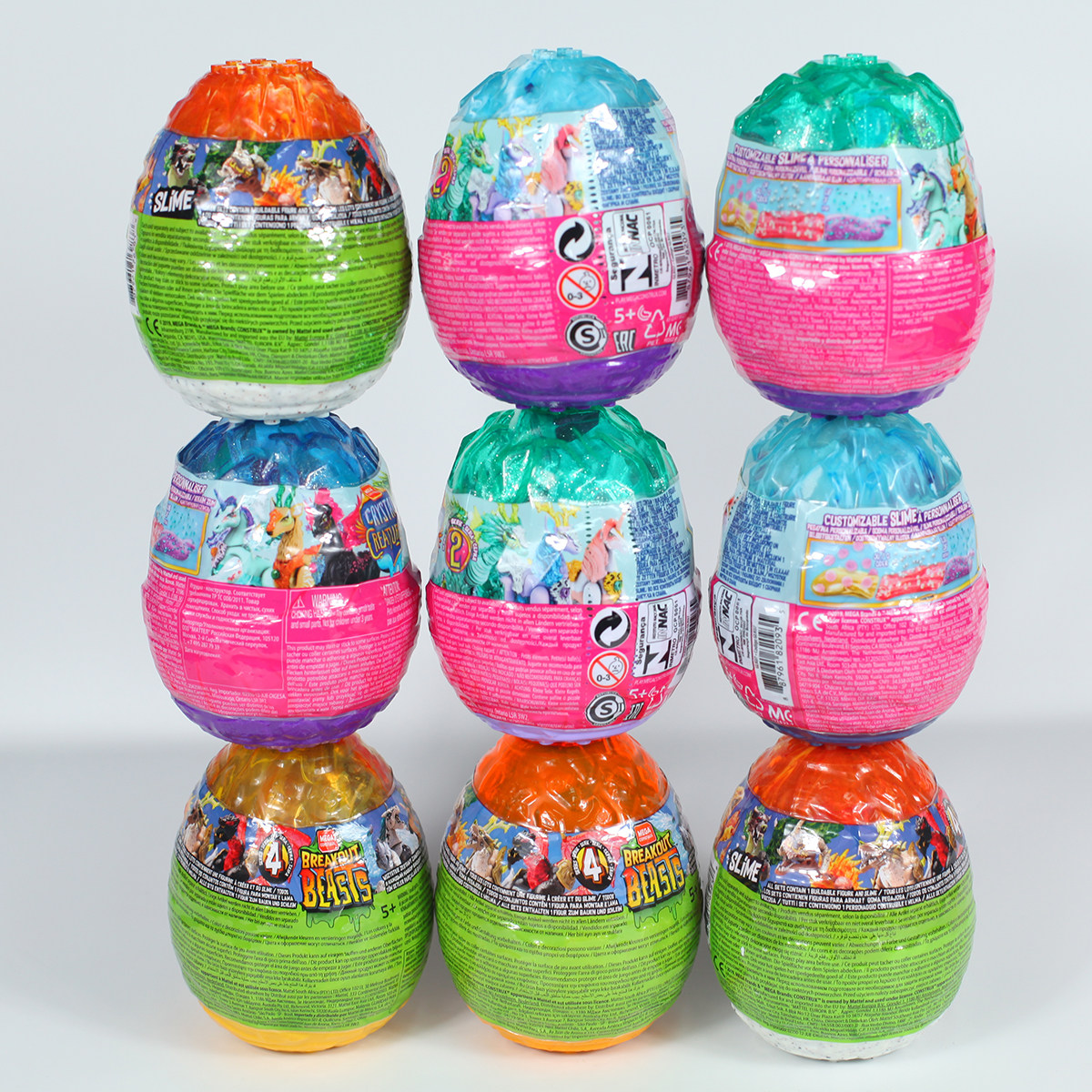 正品美高megabloks construx史莱姆恐龙蛋男孩玩具潮玩盲盒第四季