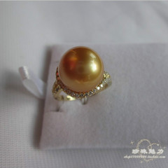 【珍珠魅力】南洋珍珠戒指 18K金南洋金珠戒指