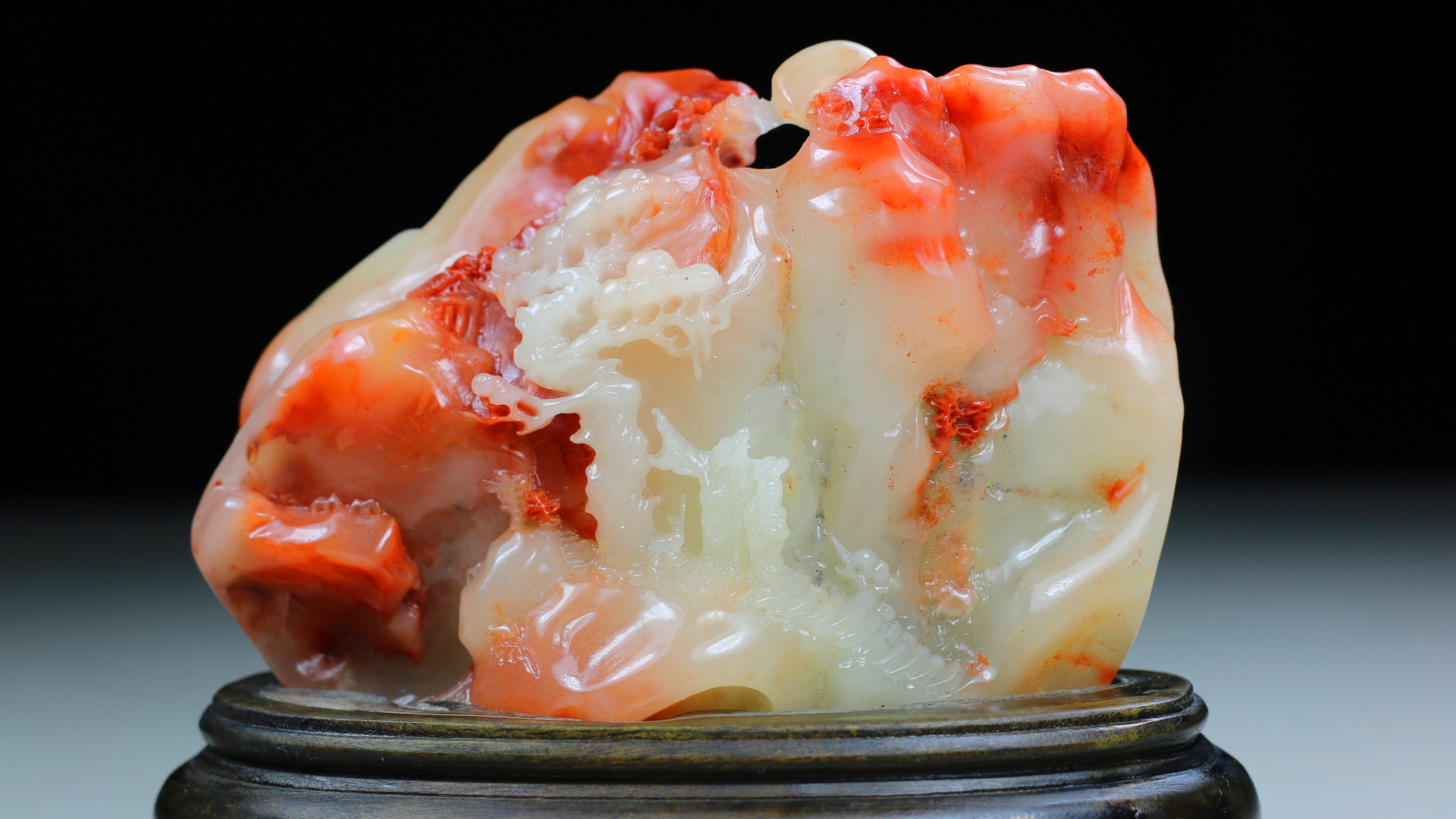 寿山结晶质地芙蓉石《指日高升》摆件