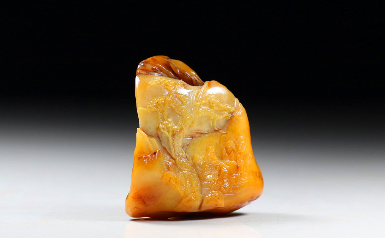 本场重器寿山白田黄石-精品40g《松下聚贤》大摆件