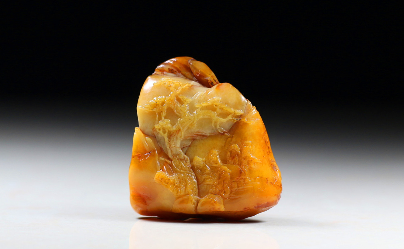 本场重器寿山白田黄石-精品40g《松下聚贤》大摆件