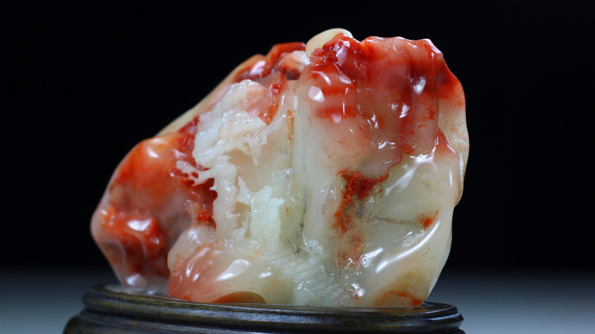 寿山结晶质地芙蓉石《指日高升》摆件