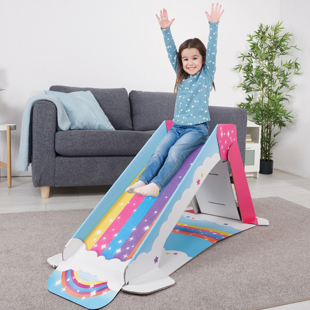 wowwee可折叠滑梯儿童室内小型滑滑梯纸质易存放收纳宝宝玩具家用