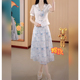 新中式国风套装裙夏季2024年新款复古时尚绣花改良版马面裙两件套