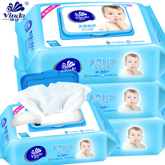 维达湿巾新升级手口可用婴儿护肤柔湿巾80片无香型宝宝湿纸巾4包