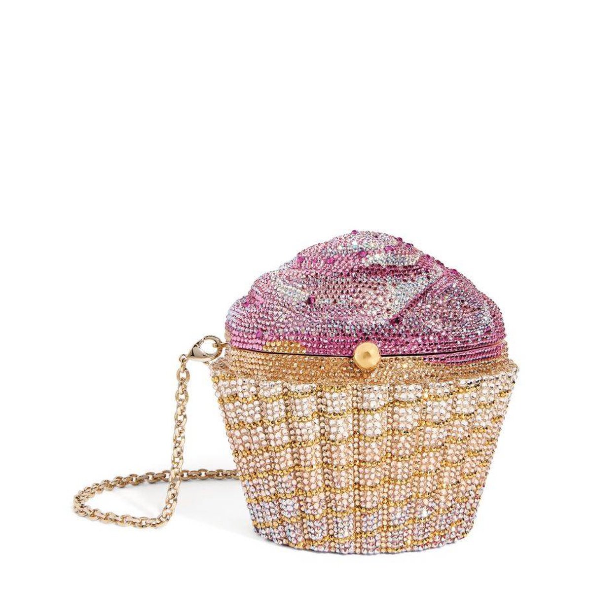 含税代购judith leiber couture cupcake 水晶装饰草莓红手包休闲