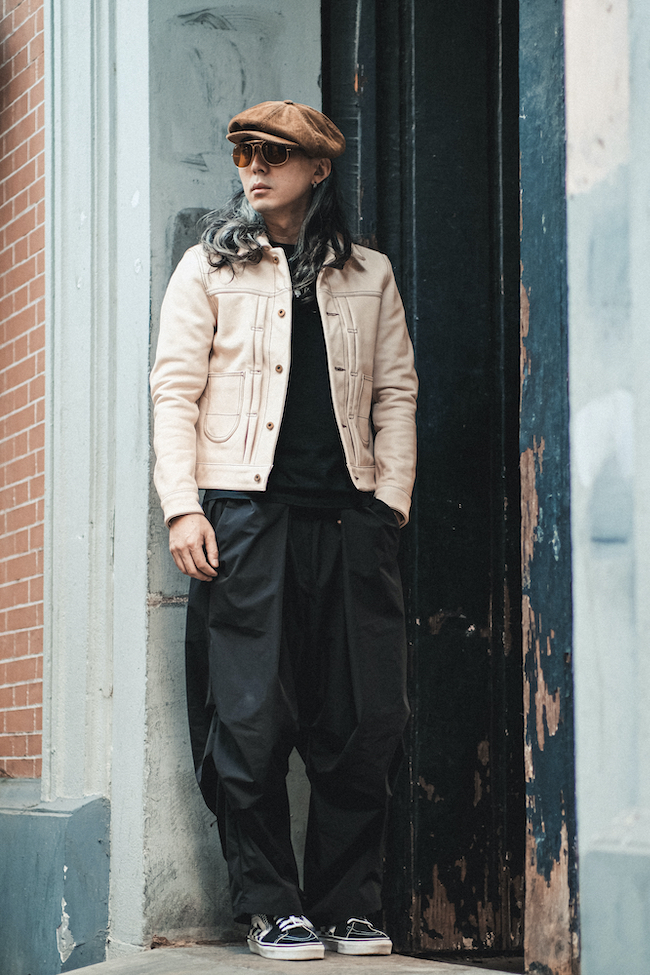 simons创新bdd原色植鞣牛皮真皮衣type1xtype2混合牛仔款夹克外套