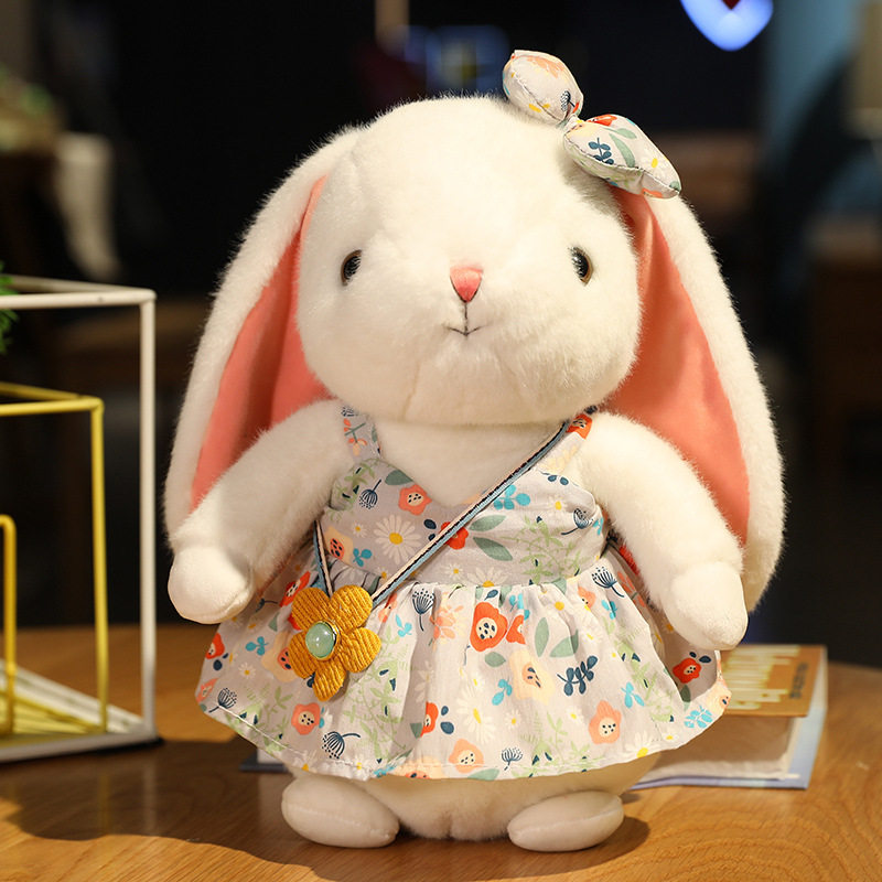 田园兔子毛绒玩具公仔兔兔生肖布娃娃儿童玩具女玩偶新年生日礼物