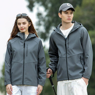 新款高尔夫风衣男女款长袖户外防水运动外套春秋季连帽golf球衣服