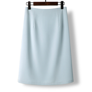 夏季薄款半身裙2024新款a字裙过膝中长款显瘦包臀裙小个子裙子