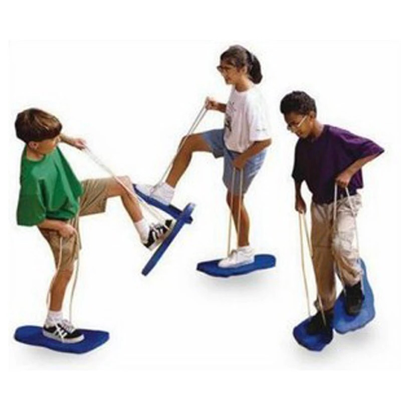 大脚丫拉绳跳幼儿园高跷平衡运动体育感统器材无毒柔软轻协力板玩