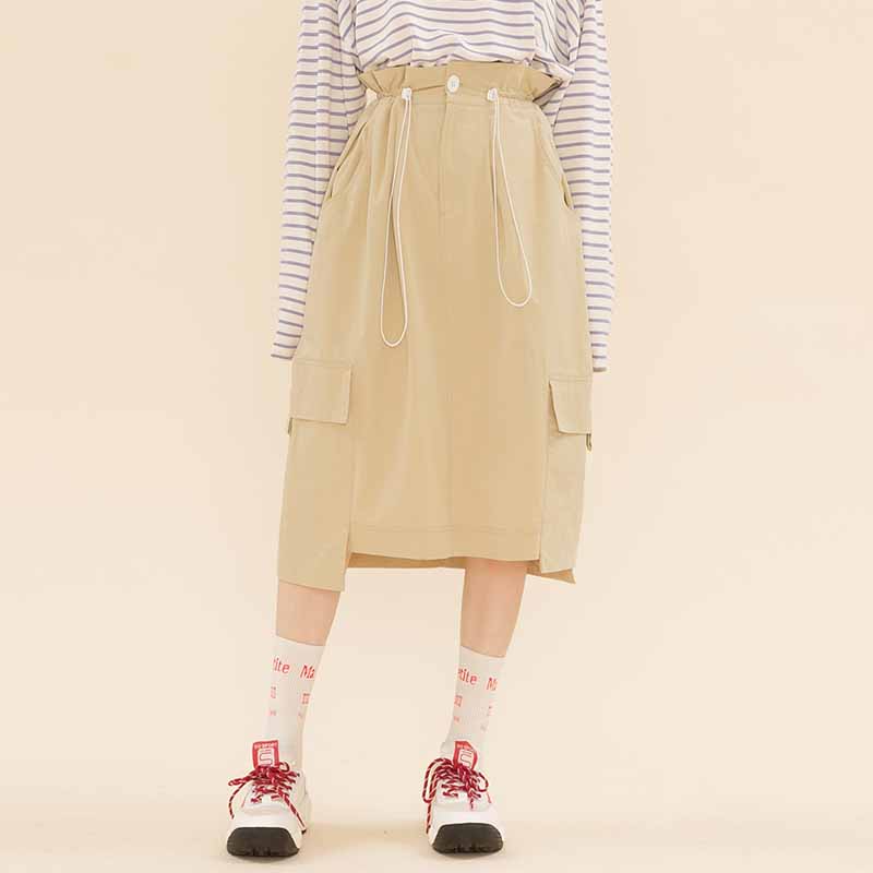 LOVEHEYNEW2018冬季新款简约纯色sukol裙小清新抽绳半身裙女收腰在类目 女装/女士精品, 半身裙中 - 来自Buy2taobao.com提供专业的淘宝代购服务