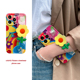 适用苹果14手机壳Phone Case For iPhone 12 11 14 13 Pro Max Plus Daisy Flower With Lanyard Neck Strap