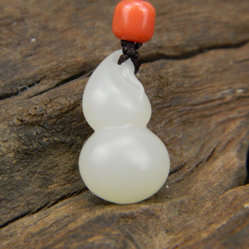 国家级玉雕大师陈冠军 新疆和田玉白玉籽料葫芦福禄双至 名家落款