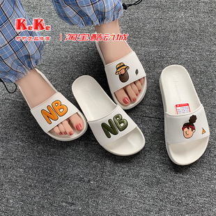 New Balance男女鞋夏季NB联名沙滩刺绣插画情侣拖鞋SD1101JHW/JHI