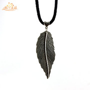 Yan LAN DIY accessories zakka handmade jewelry made of antique silver leaf necklace